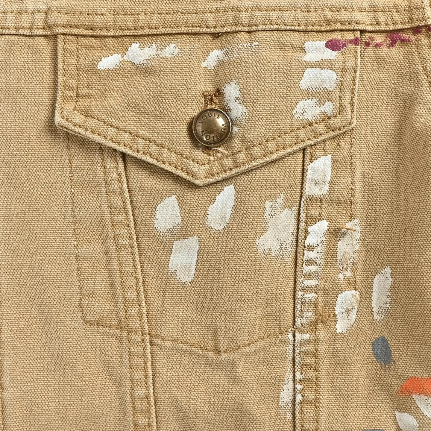 Louis Vuitton/Louis Vuitton splash graffiti suit denim jacket